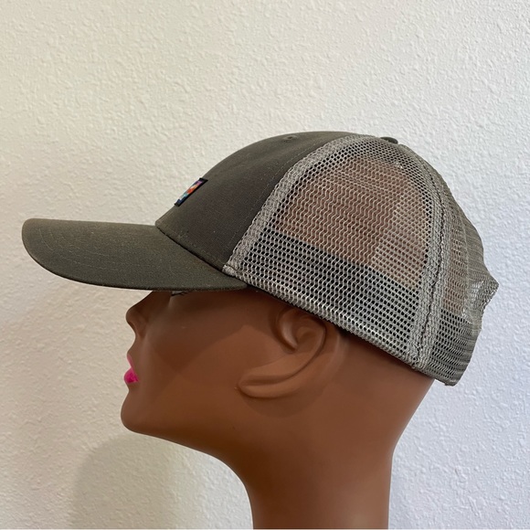 Patagonia Unisex Gray Wave Print Logo Trucker Hat - Picture 4 of 12
